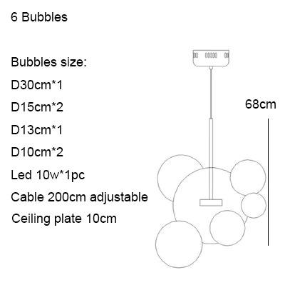 Lino - Modern Clear Glass Bubble Ball LED