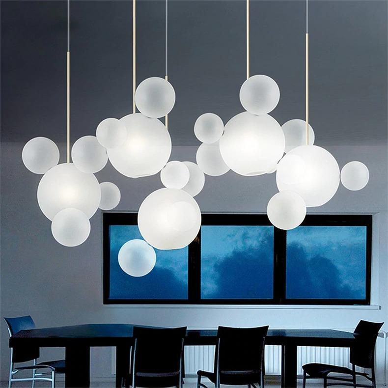 Lino - Modern Clear Glass Bubble Ball LED