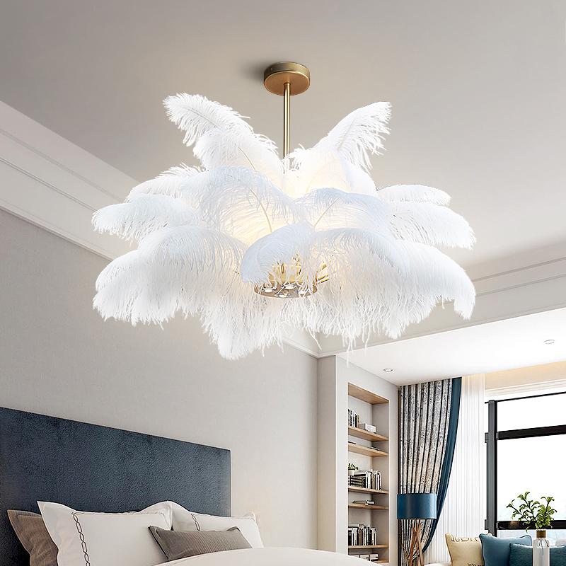 Clarine - Vintage Iron Feather Pendant Lights