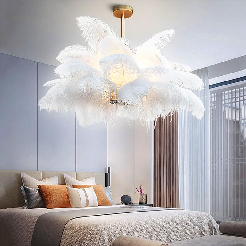 Clarine - Vintage Iron Feather Pendant Lights